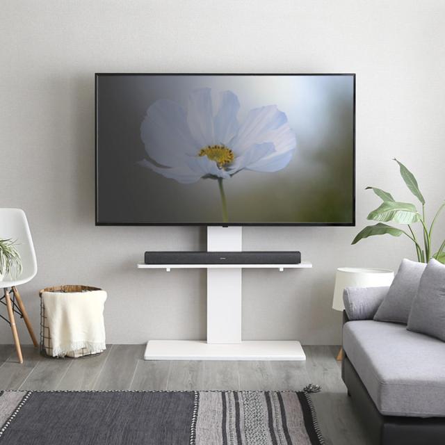 TVスタンド サウンドバー棚板セット 32〜100型対応 耐震設計 高さ5段階調節 HWAT （ テレビ台 テレビスタンド 100インチ対応 サウンドバー 伸縮 高さ調節 テレビボード 大型テレビ 壁面 シャビーオーク ウォールナット ホワイト ）_16