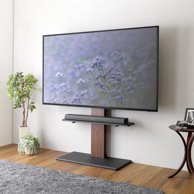 TVスタンド サウンドバー棚板セット 32〜100型対応 耐震設計 高さ5段階調節 HWAT （ テレビ台 テレビスタンド 100インチ対応 サウンドバー 伸縮 高さ調節 テレビボード 大型テレビ 壁面 シャビーオーク ウォールナット ホワイト ）_17