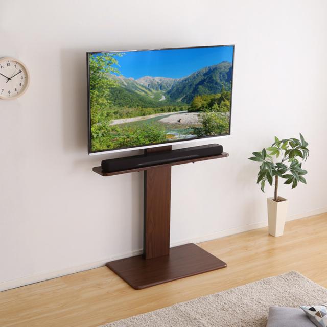 テレビスタンド 32〜60インチ対応 ハイタイプ 耐震 サウンドバー専用棚付き HDDホルダー （ テレビ台 スタンド 伸縮 壁面 高さ調節 棚付 テレビボード TV台 ブラック ウォールナット ホワイト 木目調 ）_6