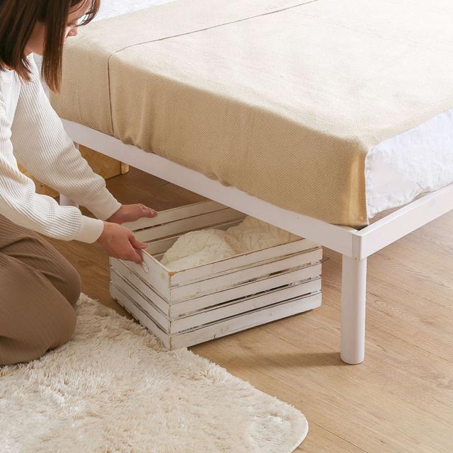 すのこベッド ダブル ポケットコイル マットレス付き 北欧パイン 天然木 耐荷重200kg （ ヘッドボードなし 2段階 高さ調節 ロータイプ ハイタイプ 低ホルムアルデヒド ベッドフレーム ブラウン ナチュラル ホワイトウォッシュ ）_19