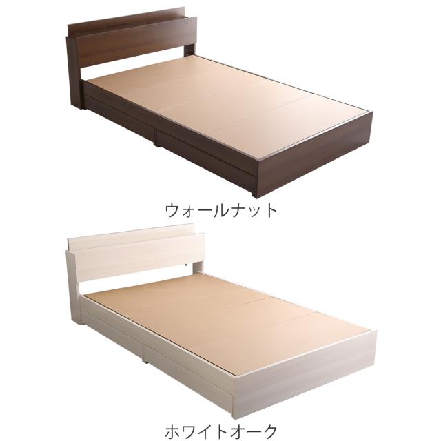 チェストベッド シングル 宮棚 2口コンセント付 ヴィンテージ調 （ ベッド 収納付き コンセント付き 2杯 シングルベッド ブラックオーク オーク ウォールナット ホワイトオーク ）_3