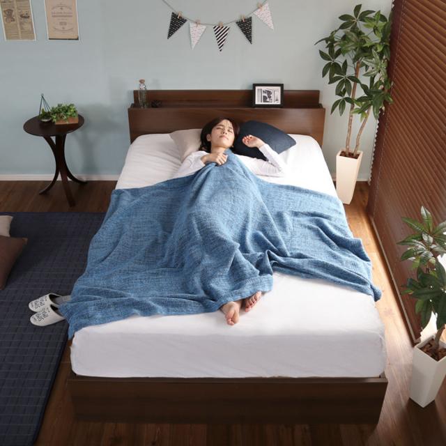引出し付ベッド シングル 宮棚 2口コンセント付 （ ベッド チェスト 収納付き コンセント付き 引出し 2杯 棚付き 寝具 ベット ブラックオーク オーク ウォールナット ホワイトオーク ）_14