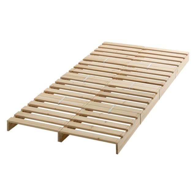 パレットベッド シングル 8枚入り 幅100cm すのこ 天然木 （ フロアベッド ロータイプ 連結 パレット ベッド ステージベッド アレンジ 耐荷重100kg 無塗装 木製 ナチュラル 軽量 ）_19