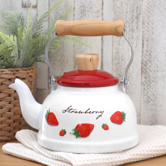 ケトル 1.6L IH対応 ストロベリーシリーズ 富士ホーロー （ Honey Ware