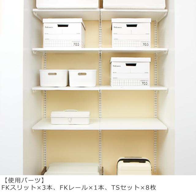 壁面収納 棚 幅45cm 奥行45cm フィットラック TSセット （ 棚板