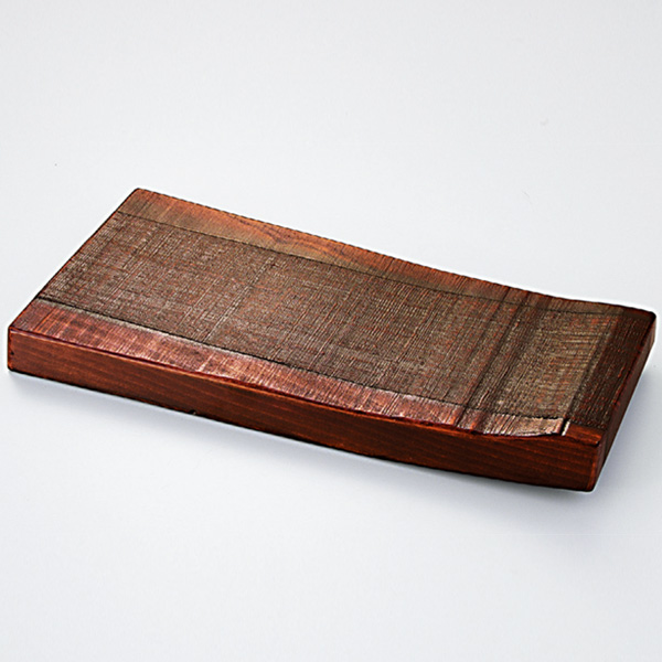 樽盛器 木製 布張り 30cm 越前漆器 漆塗 盛り皿 皿 食器 業務用 （ 盛り鉢 盛り器 器 お皿 長角皿 長方形 漆塗り 漆 塗り 漆器 刺身 和食 飲食店 旅館 民宿 盛り うつわ ）_2