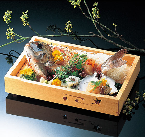 盛器 木製 尺7 白木春秋盛器 皿 食器 刺身 お造り 食器 盛り皿 （ お皿 大漁盛り 器 うつわ 和食器 舟盛り 盛る 魚 懐石 懐石料理 飲食店 料亭 旅館 大皿 ）_1