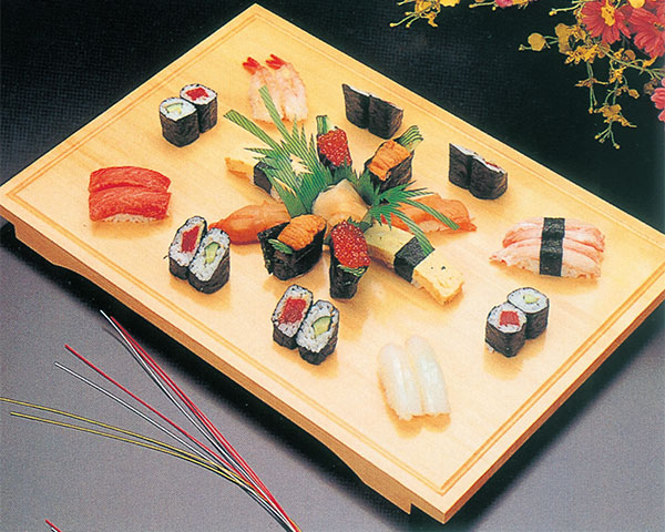 盛込台 木製 尺6 桧 ひのき 皿 食器 刺身 お造り 食器 盛り皿 （ お皿 大漁盛り 器 うつわ 和食器 寿司 盛る 魚 舟盛り 懐石 懐石料理 飲食店 料亭 旅館 大皿 角皿 角型 ヒノキ 製 ）_1