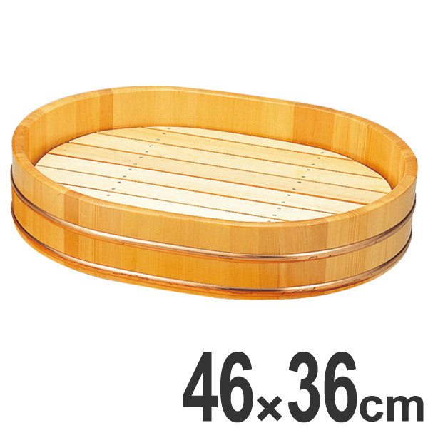 盛器 木製 尺5 小判桶盛込器 目皿付き 皿 食器 刺身 お造り 食器 盛り皿 （ お皿 大漁盛り 器 うつわ 和食器 舟盛り 盛る 魚 懐石 懐石料理 飲食店 料亭 旅館 大皿 小判型 ）