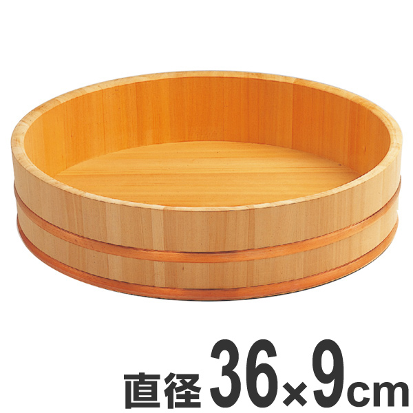 寿司桶 木製 尺2 飯切 飯台 桶 業務用 （ 半切り 鮨 寿司 すし おけ ちらし寿司 盛り付け 大容量 大サイズ 飲食店 寿司屋 和食 ）