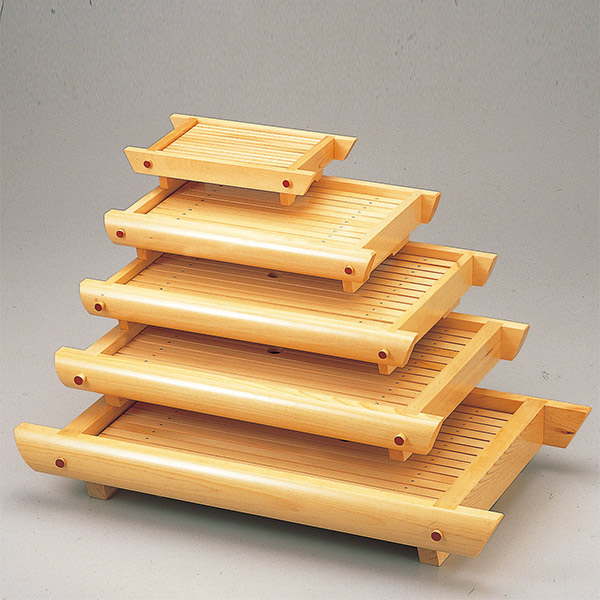 盛器 木製 尺2 井桁 盛込器 白木 目皿付き 皿 食器 刺身 お造り 食器 盛り皿 （ お皿 大漁盛り 器 うつわ 和食器 舟盛り 盛る 魚 懐石 懐石料理 飲食店 料亭 旅館 大皿 角型 ）_2