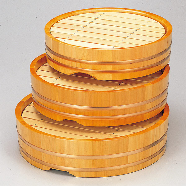 盛器 木製 尺1 丸桶 盛込器 目皿付き 皿 食器 刺身 お造り 食器 盛り皿 （ お皿 大漁盛り 器 うつわ 和食器 舟盛り 盛る 魚 懐石 懐石料理 飲食店 料亭 旅館 大皿 丸型 ）_3