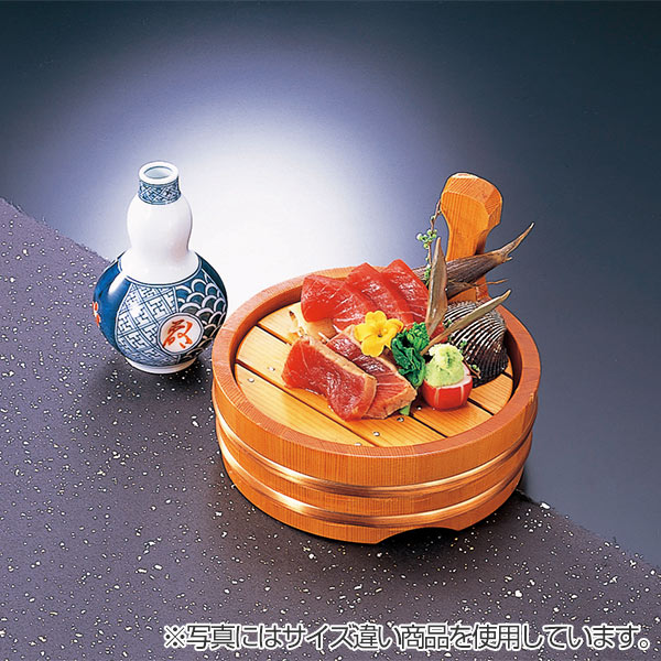 盛器 木製 7寸 片手桶 盛込器 目盛付 食器 盛皿 越前漆器 食器 業務用 （ お皿 片手桶 器 うつわ 和食器 舟盛り 盛る 魚 懐石 懐石料理 飲食店 料亭 旅館 大皿 桶盛 ）_1