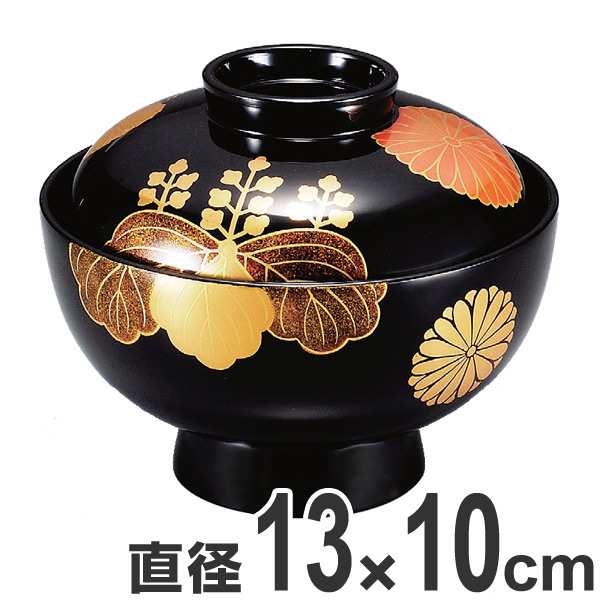 吸い物椀 お椀 木製 黒漆塗 高台寺見返し菊 吸い物 椀 漆塗 磨蒔絵 本漆塗 食器 （ 4.2寸 吸物椀 汁椀 蓋向 味噌汁 磨き蒔絵 椀 蓋付き 漆 塗り 漆塗り 漆器 和食器 和風 懐石 菊 ）