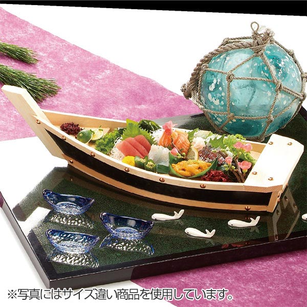 盛器 木製 2尺3寸 舟形 大和黒舟 皿 食器 刺身 お造り 舟盛 食器 盛り皿 業務用 （ お皿 大漁盛り 器 うつわ 和食器 舟盛り 盛る 魚 懐石 懐石料理 飲食店 料亭 旅館 大皿 船盛 船型 舟型 船形 ）_1