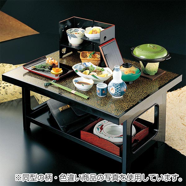 蒔絵台　昭和レトロ漆器　蒔絵漆塗り　お膳台　足付きお膳台　昭和レトロ 蒔絵台 昭和レトロ漆器 蒔絵漆塗り お膳台 足付きお膳台