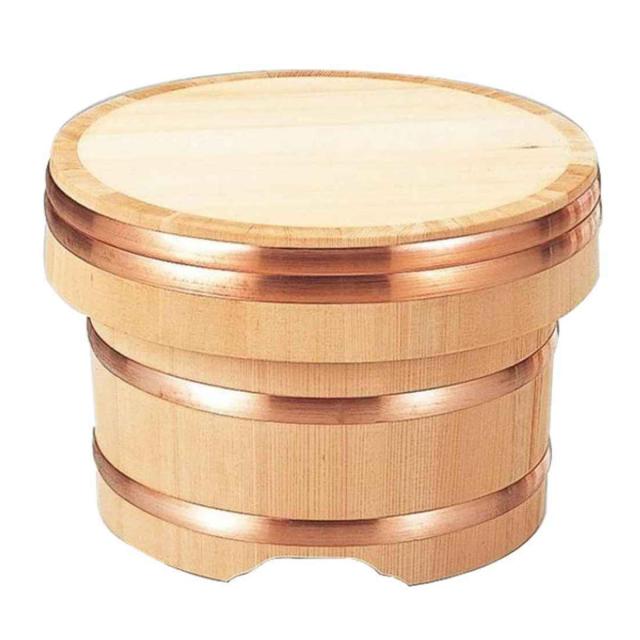 おひつ 木製 1.5升用 江戸びつ お櫃 江戸櫃 かぶせ蓋 業務用 （ 江戸お櫃 江戸おひつ フタ かぶせフタ ふた付き ご飯 10合 飯台 飯切 桶 飯櫃 めしびつ ごはん ご飯 白米 保存 江戸 木製おひつ 丸型 ）の通販は 26,100円