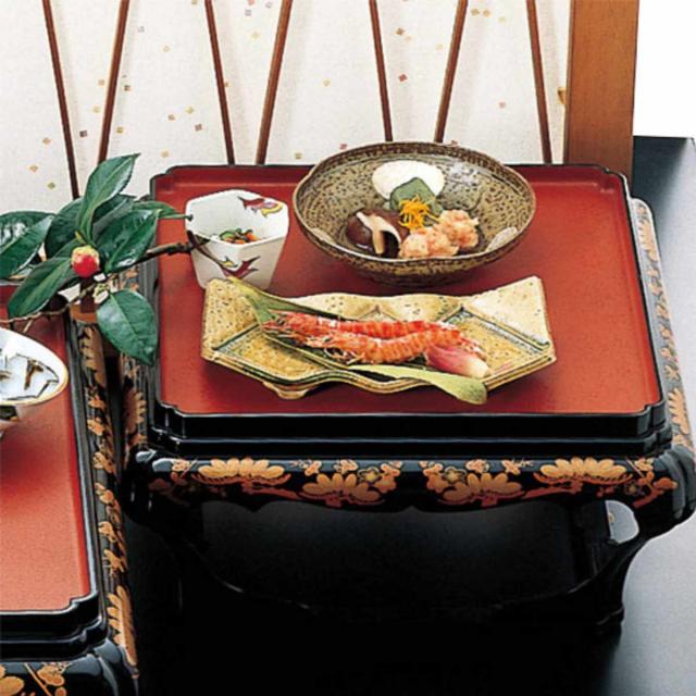 殿様膳 仁ノ膳 片面タイプ 足付 朱天金 お膳 業務用 （ 本膳料理