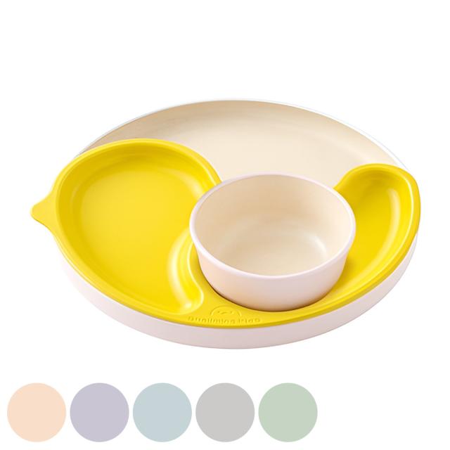 子ども用食器 3点セット シェルミンキッズ シェルミン （ 食洗機対応 子ども用食器セット 割れにくい 食器セット キッズディッシュ キッズプレート プレート 仕切り皿 ボウル エコ サステナブル ひよこ型 離乳食 お食い初め ギフト ）