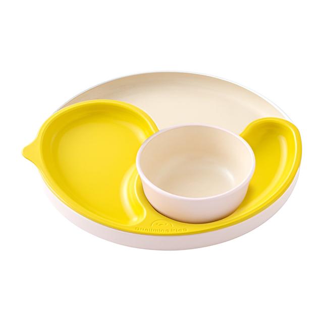 子ども用食器 3点セット シェルミンキッズ シェルミン （ 食洗機対応 子ども用食器セット 割れにくい 食器セット キッズディッシュ キッズプレート プレート 仕切り皿 ボウル エコ サステナブル ひよこ型 離乳食 お食い初め ギフト ）_10