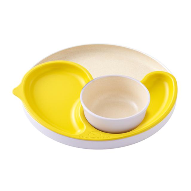 子ども用食器 3点セット シェルミンキッズ シェルミン （ 食洗機対応 子ども用食器セット 割れにくい 食器セット キッズディッシュ キッズプレート プレート 仕切り皿 ボウル エコ サステナブル ひよこ型 離乳食 お食い初め ギフト ）_11
