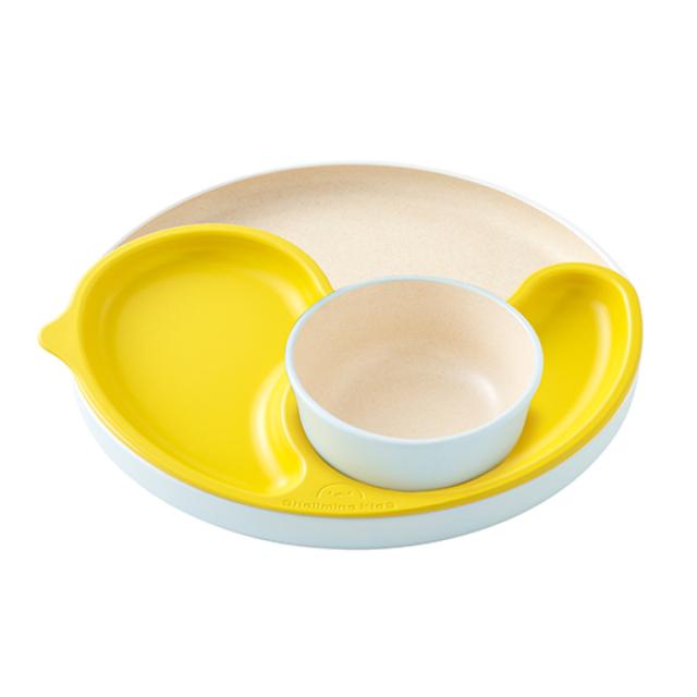 子ども用食器 3点セット シェルミンキッズ シェルミン （ 食洗機対応 子ども用食器セット 割れにくい 食器セット キッズディッシュ キッズプレート プレート 仕切り皿 ボウル エコ サステナブル ひよこ型 離乳食 お食い初め ギフト ）_12