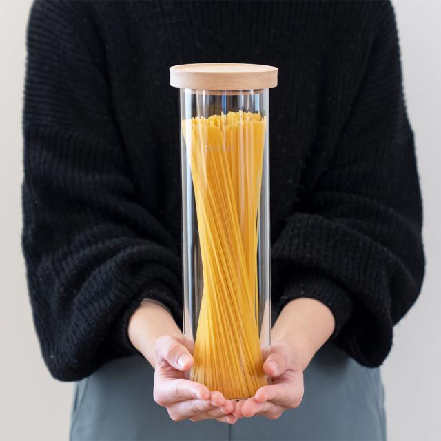 保存容器 マッシュルーム キャニスター パスタ （ ガラス 耐熱ガラス