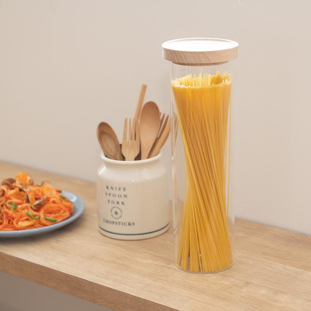 保存容器 マッシュルーム キャニスター パスタ （ ガラス 耐熱ガラス