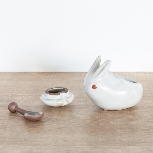 調味料入れ アイクラフトD うさぎポット （ 卓上 食洗機対応 スプーン