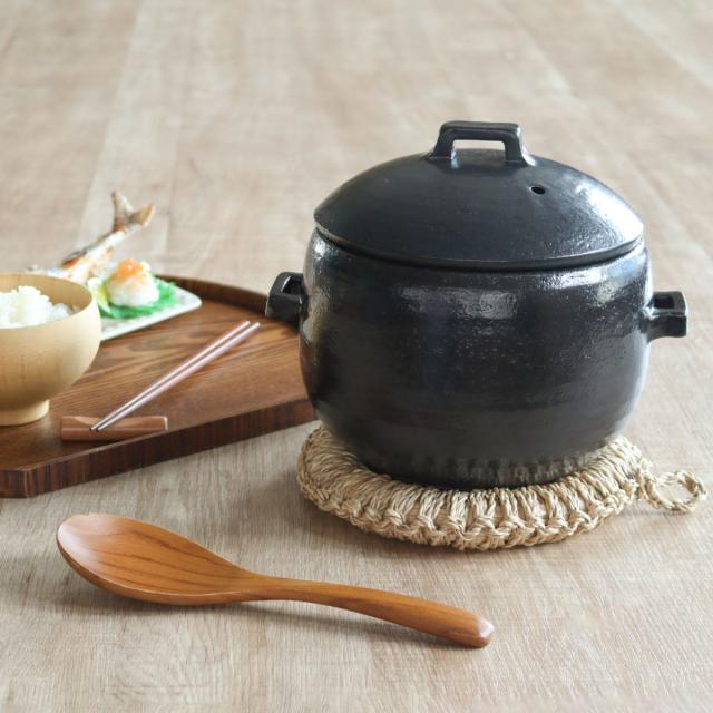 炊飯土鍋 2合炊 直火専用 中蓋付き OKATTE ごはん土鍋 日本製 （ ごはん鍋 ご飯土鍋 陶器製 どなべ おすすめ 電子レンジ対応 オーブン対応 2合 1合炊き ガス火対応 直火対応 ご飯鍋 土鍋 炊飯鍋 炊飯用土鍋 二合炊き 二重蓋 ）_4