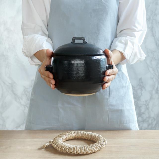 炊飯土鍋 2合炊 直火専用 中蓋付き OKATTE ごはん土鍋 日本製 （ ごはん鍋 ご飯土鍋 陶器製 どなべ おすすめ 電子レンジ対応 オーブン対応 2合 1合炊き ガス火対応 直火対応 ご飯鍋 土鍋 炊飯鍋 炊飯用土鍋 二合炊き 二重蓋 ）_7