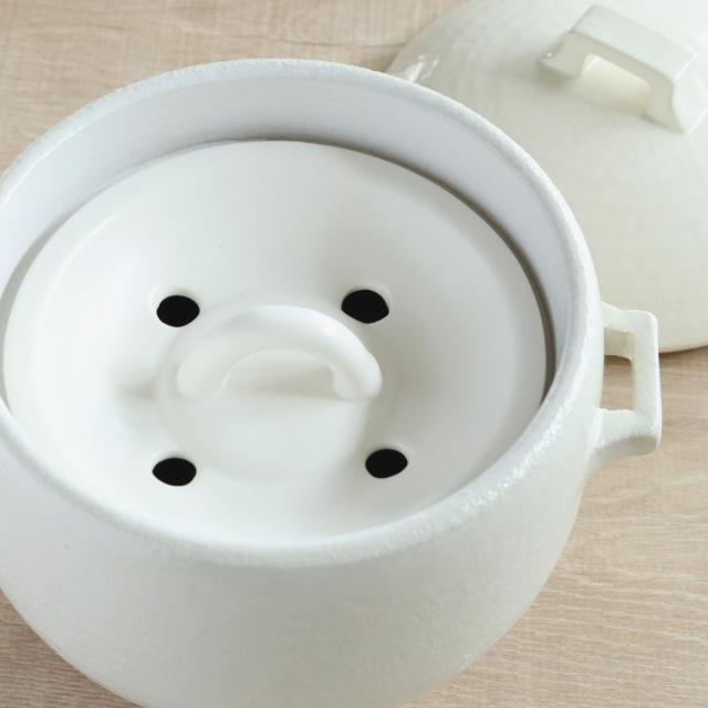 炊飯土鍋 2合炊 直火専用 中蓋付き OKATTE ごはん土鍋 日本製 （ ごはん鍋 ご飯土鍋 陶器製 どなべ おすすめ 電子レンジ対応 オーブン対応 2合 1合炊き ガス火対応 直火対応 ご飯鍋 土鍋 炊飯鍋 炊飯用土鍋 二合炊き 二重蓋 ）_9