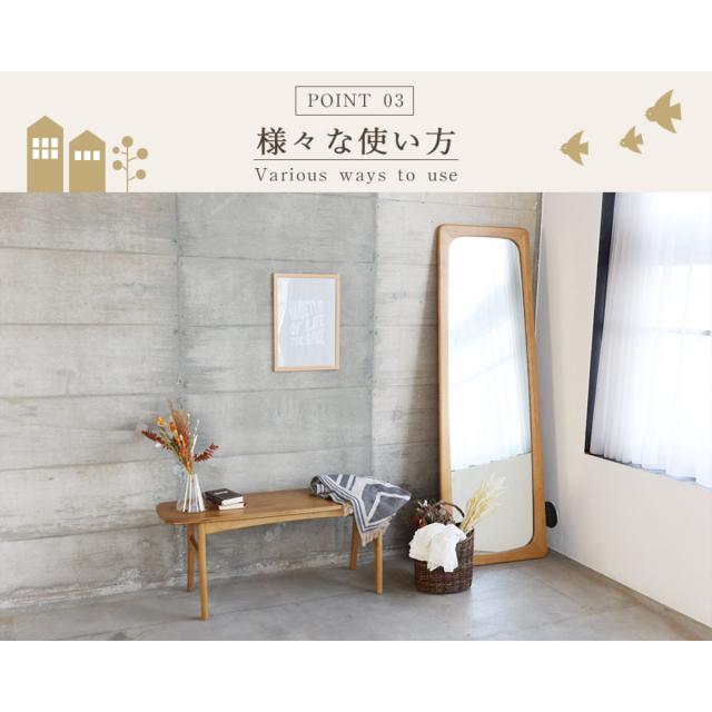 ダイニングベンチ 幅112cm Herit （ ダイニング ベンチ チェア チェアー イス 椅子 いす 約 110cm 2人用 木製 天然木 オーク 背もたれなし 簡単組立 長椅子 食卓 食卓ベンチ ディスプレイ 棚 玄関ベンチ おしゃれ ）_12