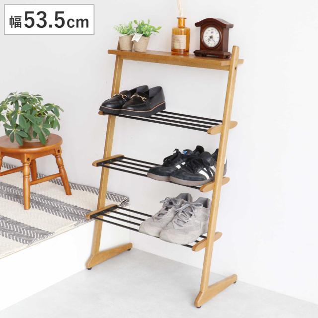 シューズラック Shoes Rack 木製 省スペース （ 靴 収納 ラック 下駄箱