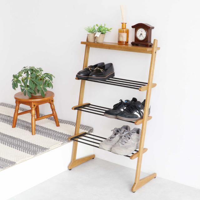 シューズラック Shoes Rack 木製 省スペース （ 靴 収納 ラック 下駄箱