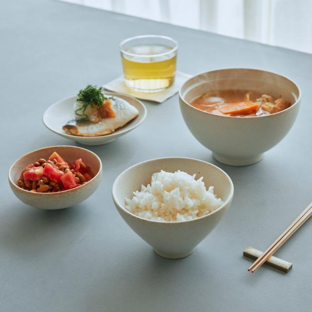きほんのうつわ 茶碗 よりそう入れ子碗セット （ 食洗機対応 電子レンジ対応 オーブン対応 磁器 お茶碗 茶わん ごはん 食器 セット 日本製 和モダン 和風 おしゃれ シンプル ）_3