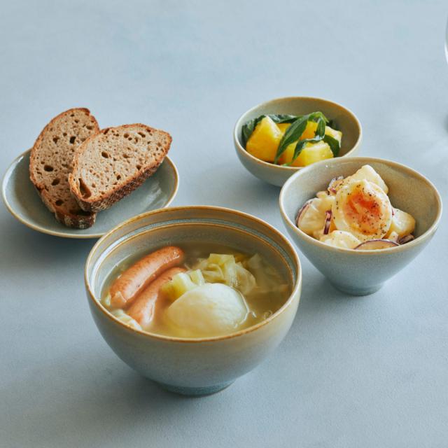 きほんのうつわ 茶碗 よりそう入れ子碗セット （ 食洗機対応 電子レンジ対応 オーブン対応 磁器 お茶碗 茶わん ごはん 食器 セット 日本製 和モダン 和風 おしゃれ シンプル ）_4