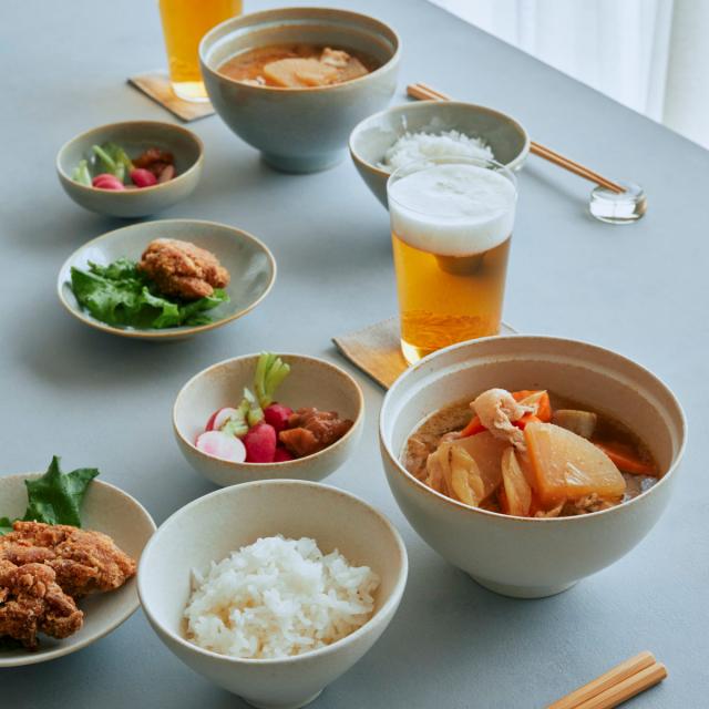 きほんのうつわ 茶碗 よりそう入れ子碗セット （ 食洗機対応 電子レンジ対応 オーブン対応 磁器 お茶碗 茶わん ごはん 食器 セット 日本製 和モダン 和風 おしゃれ シンプル ）_6