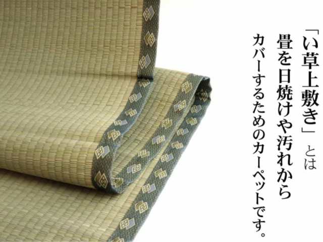 上敷き 純国産 い草 カーペット 双目織 『松』 三六間 8畳 約364×364cm