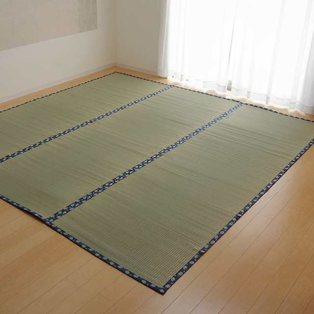 い草 カーペット 国産 上敷き 双目織 ほほえみ 三六間 中京間 4.5畳 約273×273cm （ マット い草マット い草カーペット い草上敷き 絨毯 畳カバー 中京 正方形 畳める コンパクト リバーシブル 国産い草 空気清浄 防臭 抗菌 ）の通販は