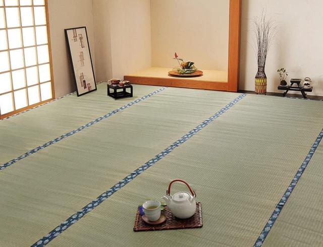 い草 カーペット 国産 上敷き 双目織 ほほえみ 三六間 中京間 8畳 約364×364cm （ マット い草マット い草カーペット い草上敷き 絨毯 畳カバー 中京 正方形 畳める コンパクト リバーシブル 国産い草 空気清浄 防臭 抗菌 ）_5