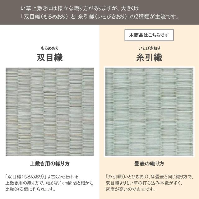 い草上敷き 純国産 い草 カーペット 糸引織 湯沢 団地間4.5畳 約255×255cm （ マット い草マット い草カーペット 絨毯 畳カバー ござ 畳表 五六間 団地 正方形 畳める コンパクト リバーシブル 国産い草 空気清浄 防臭 抗菌 ）_12