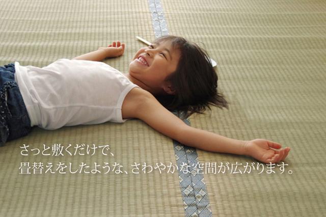 い草上敷き 純国産 い草 カーペット 糸引織 湯沢 団地間4.5畳 約255×255cm （ マット い草マット い草カーペット 絨毯 畳カバー ござ 畳表 五六間 団地 正方形 畳める コンパクト リバーシブル 国産い草 空気清浄 防臭 抗菌 ）_8
