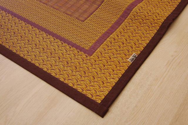 ござ 純国産 い草花ござカーペット ランクス総色 江戸間4.5畳 約261×261cm （ 敷物 ラグ マット い草マット い草カーペット 絨毯 花ござ 茣蓙 江戸間 4.5畳 正方形 畳める コンパクト 国産い草 天然素材 空気清浄 消臭 抗菌 細ヘリ ）_14