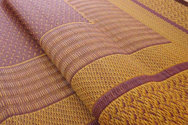 ござ 純国産 い草花ござカーペット ランクス総色 江戸間4.5畳 約261×261cm （ 敷物 ラグ マット い草マット い草カーペット 絨毯 花ござ 茣蓙 江戸間 4.5畳 正方形 畳める コンパクト 国産い草 天然素材 空気清浄 消臭 抗菌 細ヘリ ）_16