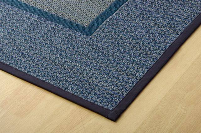 ござ 純国産 い草花ござカーペット ランクス総色 江戸間4.5畳 約261×261cm （ 敷物 ラグ マット い草マット い草カーペット 絨毯 花ござ 茣蓙 江戸間 4.5畳 正方形 畳める コンパクト 国産い草 天然素材 空気清浄 消臭 抗菌 細ヘリ ）_18
