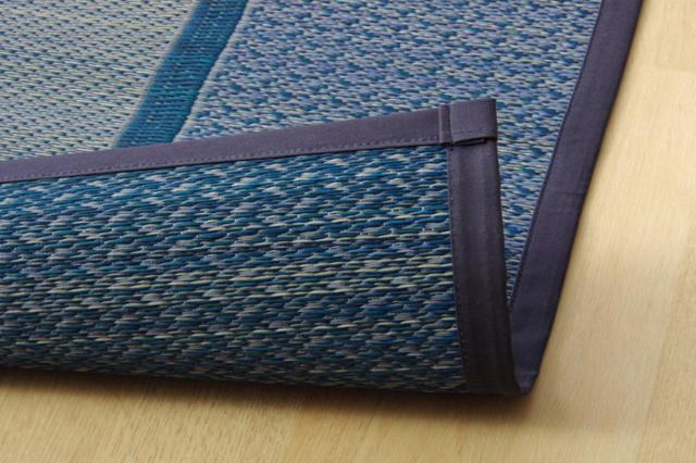 ござ 純国産 い草花ござカーペット ランクス総色 江戸間8畳 約348×352cm （ 敷物 ラグ マット い草マット い草カーペット 絨毯 花ござ 茣蓙 江戸間 8畳 長方形 畳める コンパクト 国産い草 天然素材 空気清浄 消臭 抗菌 細ヘリ ）_19