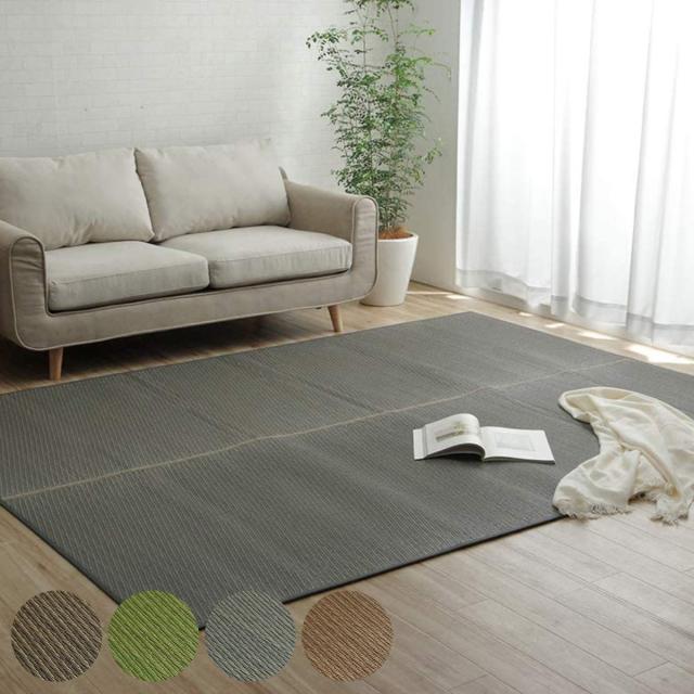 引っ敷き い草 純国産 い草ラグカーペット F固形体 約140×200糎 裏貼り産業 （ 引っ敷き 床材 引っ敷き い草つや消し い草引っ敷き 引っ敷き ござ センターラグ 矩形 パウダーコンパクト 国産い草 生まれながら原料品 空気の状態汚れのない 消臭 抗菌 ウレタン ）