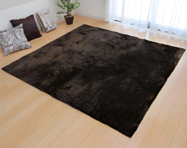ラグ カーペット シャギー調 3畳 無地 ラルジュ 約200×250cm ホットカーペット 床暖房 対応 （ ラグマット 絨毯 マット長方形 3帖 シャギー リビングマット アクセントラグ 滑り止め 床暖 洗える オールシーズン さらさら ）_8