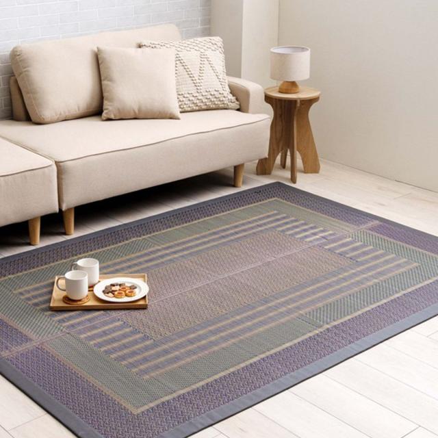 ラグ い草 オルシャ 95×150cm （ 純国産 上敷き い草ラグ 敷物 マット い草マット い草カーペット 絨毯 ござ 茣蓙 センターラグ 長方形 畳める コンパクト 国産い草 天然素材 空気清浄 消臭 抗菌 日本製 ）_4